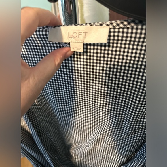 Loft gingham wrap blouse - Picture 2 of 2